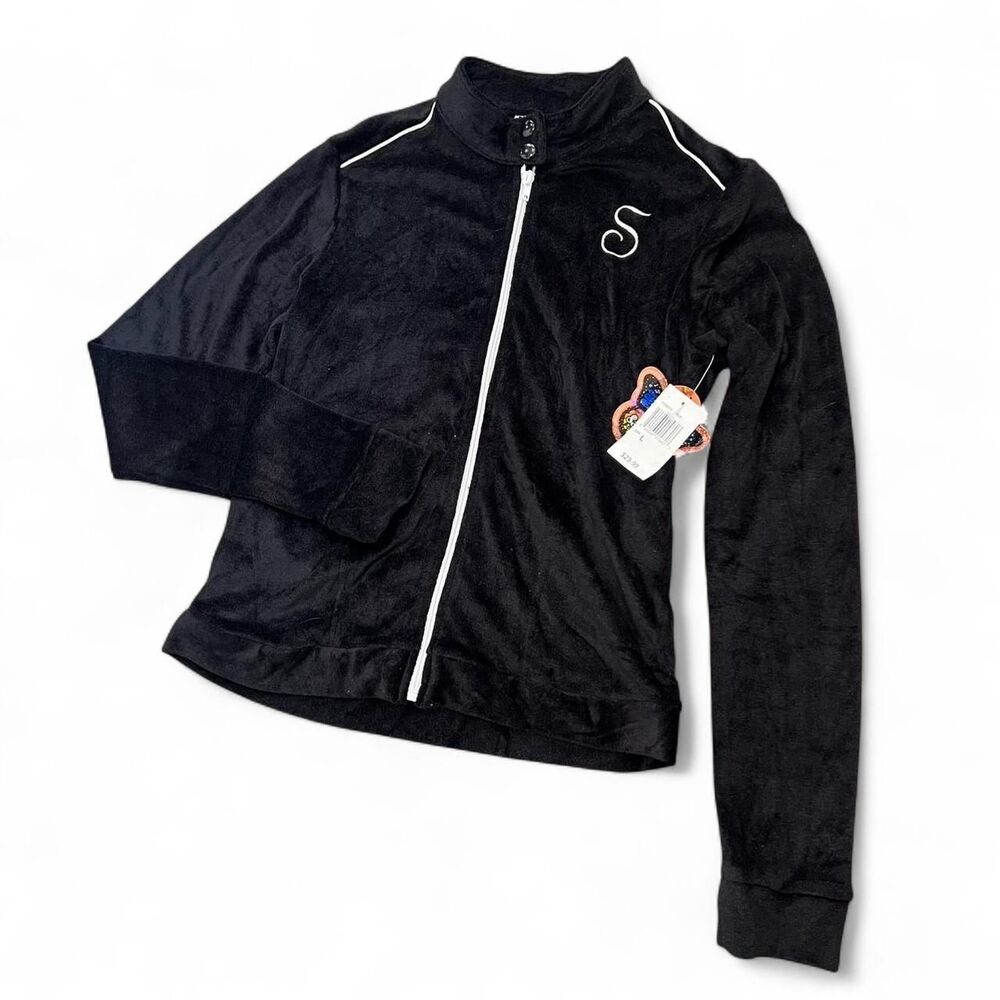 Y2K Self Esteem Streetwear Grunge Deadstock Velour Tracksuit Jacket